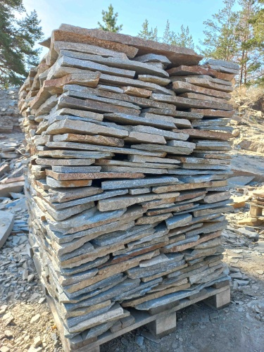 Плитняк златолит серебристый для цоколя, отмостки купить в Жуковском